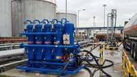 Vista 3 — Sistema de filtración de precisión sobre skid para la cadena de suministro de combustible JY-DX40